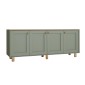 Μπουφές Bohemian Megapap χρώμα πράσινο - φυσικό οξιάς 180x40x75εκ.
