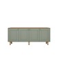 Μπουφές Bohemian Megapap χρώμα πράσινο - φυσικό οξιάς 180x40x75εκ.