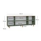 Μπουφές Bohemian Megapap χρώμα πράσινο - φυσικό οξιάς 180x40x75εκ.