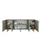 Μπουφές Bohemian Megapap χρώμα πράσινο - φυσικό οξιάς 180x40x75εκ.