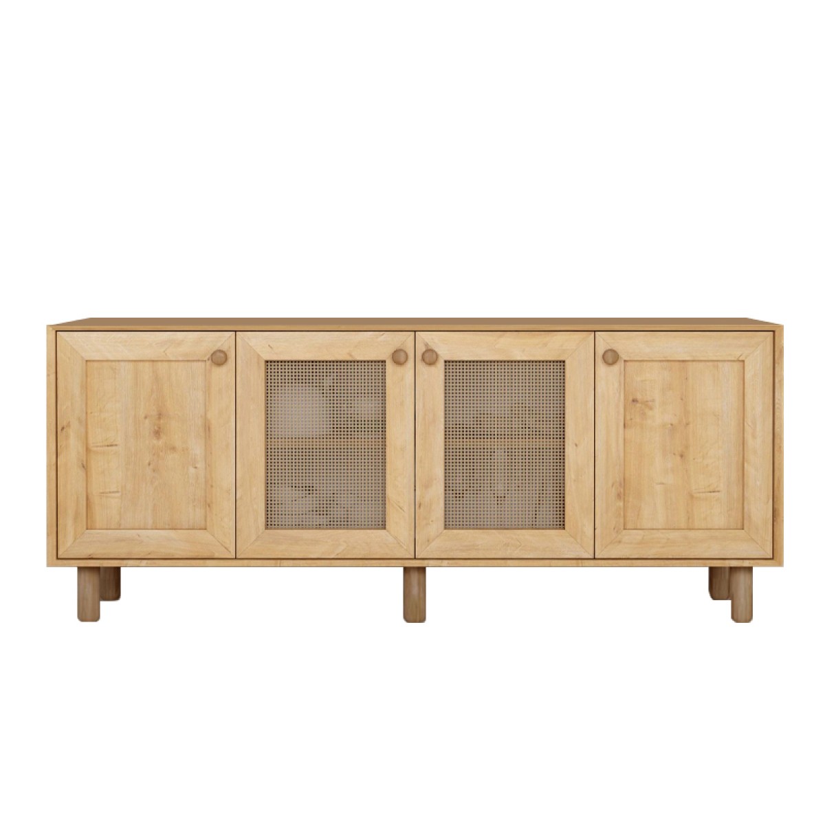 Μπουφές Bohemian Megapap χρώμα φυσικό οξιάς 180x40x75εκ.