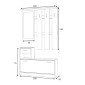Έπιπλο εισόδου Raynold Megapap χρώμα καρυδί 100x30x180εκ.