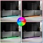 Έπιπλο τηλεόρασης Arlen Megapap με Led Rgb χρώμα ανθρακί 180x32x50εκ.