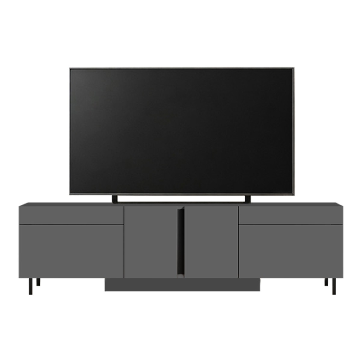 Έπιπλο τηλεόρασης Arlen Megapap με Led Rgb χρώμα ανθρακί 180x32x50εκ.