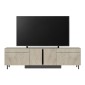 Έπιπλο τηλεόρασης Arlen Megapap με Led Rgb χρώμα travertine 180x32x50εκ.