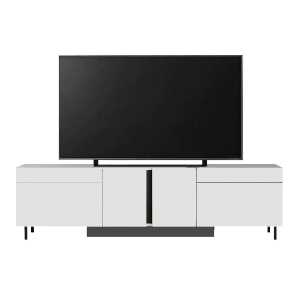 Έπιπλο τηλεόρασης Arlen Megapap με Led Rgb χρώμα λευκό 180x32x50εκ.