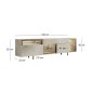 Έπιπλο τηλεόρασης Norm Megapap με Led Rgb χρώμα travertine - χρυσό 180x32x55εκ.