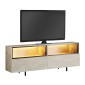 Έπιπλο τηλεόρασης Eco Megapap με Led Rgb χρώμα travertine 180x32x67εκ.