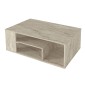 Τραπεζάκι σαλονιού Abdera Megapap χρώμα travertine 110x60x42εκ.
