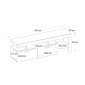 Έπιπλο τηλεόρασης Acnes Megapap χρώμα travertine 160x40x53εκ.