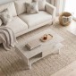 Τραπεζάκι σαλονιού Andros Megapap χρώμα travertine 90x54x39,6εκ.