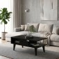 Τραπεζάκι σαλονιού Andros Megapap χρώμα sencron black 90x54x39,6εκ.
