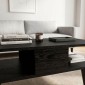 Τραπεζάκι σαλονιού Andros Megapap χρώμα sencron black 90x54x39,6εκ.