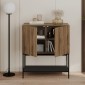 Μπουφές Amira Megapap χρώμα καρυδί Ud - black wood 80x40x90εκ.