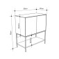 Μπουφές Amira Megapap χρώμα καρυδί Ud - black wood 80x40x90εκ.