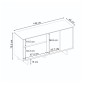 Μπουφές Capri Megapap χρώμα καρυδί milano 146x45x76,5εκ.
