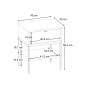 Κομοδίνο Melis Megapap χρώμα καρυδί Ud 45x35x56,4εκ.
