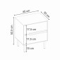 Κομοδίνο Arch Megapap χρώμα sandstone 45x35x52,5εκ.