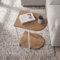 Τραπεζάκι βοηθητικό Roya Megapap χρώμα καρυδί Ud 41,5x32x56εκ.