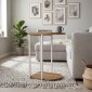 Τραπεζάκι βοηθητικό Roya Megapap χρώμα καρυδί Ud 41,5x32x56εκ.