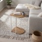 Τραπεζάκι βοηθητικό Roya Megapap χρώμα καρυδί Ud 41,5x32x56εκ.