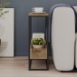 Τραπεζάκι βοηθητικό Lido Megapap χρώμα καρυδί Ud 60x22x62εκ.