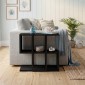 Τραπεζάκι βοηθητικό Homia Megapap χρώμα black wood 56x25x56,5εκ.