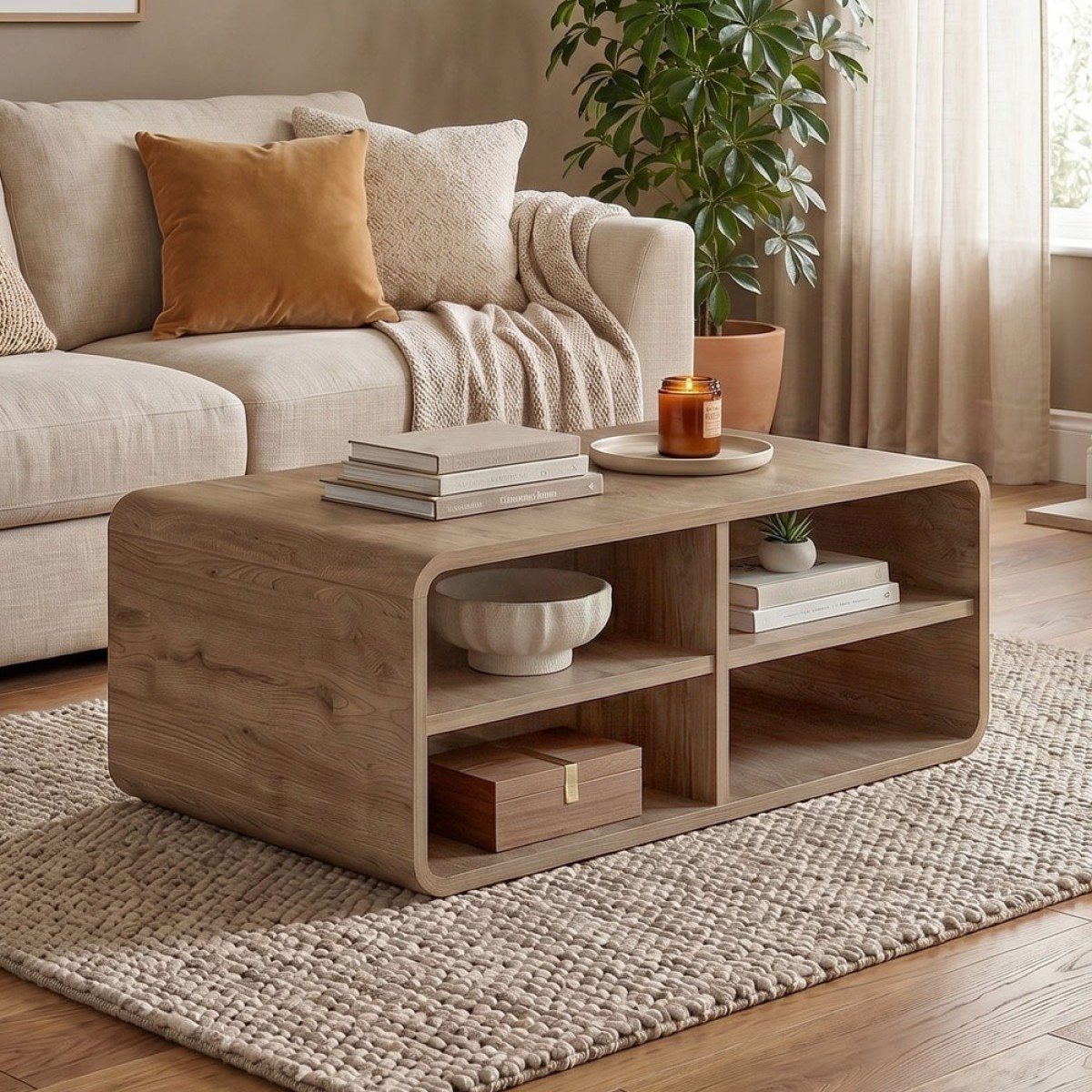 Τραπεζάκι σαλονιού Rovel Megapap χρώμα sepet oak 80,3x50x32,5εκ.