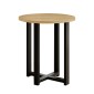 Τραπεζάκι βοηθητικό Mesa Megapap χρώμα sapphire oak Ø45x50εκ.