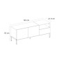 Έπιπλο τηλεόρασης Cailin Megapap χρώμα sepet oak - black wood 140x41,8x55εκ.