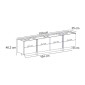 Έπιπλο τηλεόρασης Lowen Megapap χρώμα travertine 180x35x46,2εκ.