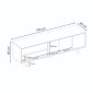 Έπιπλο τηλεόρασης Capri Megapap χρώμα sapphire oak 180x45x55εκ.