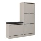 Παπουτσοθήκη Dude Megapap χρώμα sandstone 104,8x26x118,5εκ.