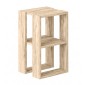 Κομοδίνο - Τραπεζάκι βοηθητικό Lonie Megapap χρώμα travertine 34x30x55εκ.