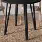 Τραπέζι Xana Megapap χρώμα black wood Ø90x77,5εκ.