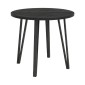 Τραπέζι Xana Megapap χρώμα black wood Ø90x77,5εκ.