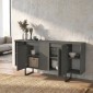Μπουφές Orontes Megapap χρώμα ανθρακί 160x35,2x80εκ.