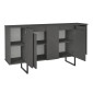 Μπουφές Orontes Megapap χρώμα ανθρακί 160x35,2x80εκ.