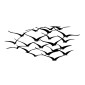 Διακοσμητικό τοίχου Herd of Birds Megapap μεταλλικό χρώμα μαύρο 120x55εκ.