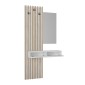 Έπιπλο εισόδου Elois Megapap χρώμα λευκό - sepet oak 96,6x26,8x195,5εκ.