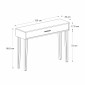 Κονσόλα Rochel Megapap χρώμα γκρι σκυροδέματος 120x35x89,8εκ.
