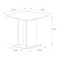 Τραπέζι Allos Megapap χρώμα καρυδί 75x75x77εκ.