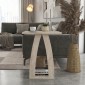 Τραπεζάκι βοηθητικό - Κομοδίνο Deros Megapap χρώμα travertine 45x45x56εκ.