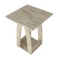 Τραπεζάκι βοηθητικό - Κομοδίνο Deros Megapap χρώμα travertine 45x45x56εκ.
