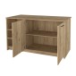 Τραπέζι - Πάγκος κουζίνας Peres Megapap χρώμα sepet oak 150x70x91,8εκ.