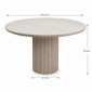 Τραπέζι Hazar Megapap Mdf χρώμα travertine - sandstone Ø119,5x76εκ.