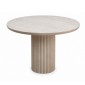 Τραπέζι Hazar Megapap Mdf χρώμα travertine - sandstone Ø100,5x76εκ.