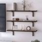 Ραφιέρα τοίχου Versa Megapap 3 τεμαχίων χρώμα pine oak 80x19x17εκ.