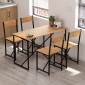 Σετ τραπεζαρία 5τμχ Maysa Megapap χρώμα pine oak 120x52,7x71,8εκ.