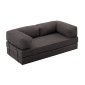 Καναπές - κρεβάτι Comfort Megapap τριθέσιος υφασμάτινος χρώμα ανθρακί 190x95x75εκ.